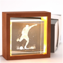 TECA LUMINOSA 11X11X4,5CM CALCIATORE CAVO GIFTBOX