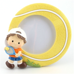 PORTAFOTO APPLICAZIONE 2 PEZZI TENNISTA D16CM ASSORTITI