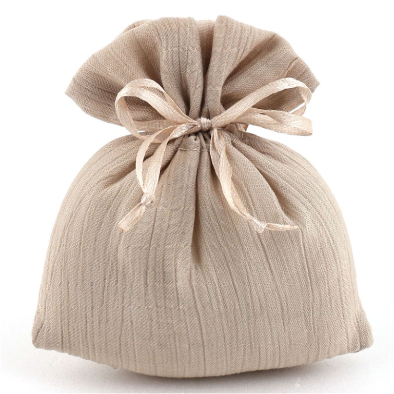 SACCHETTO 11X11CM 10PZ   EFFETTO RIGATO BEIGE 2