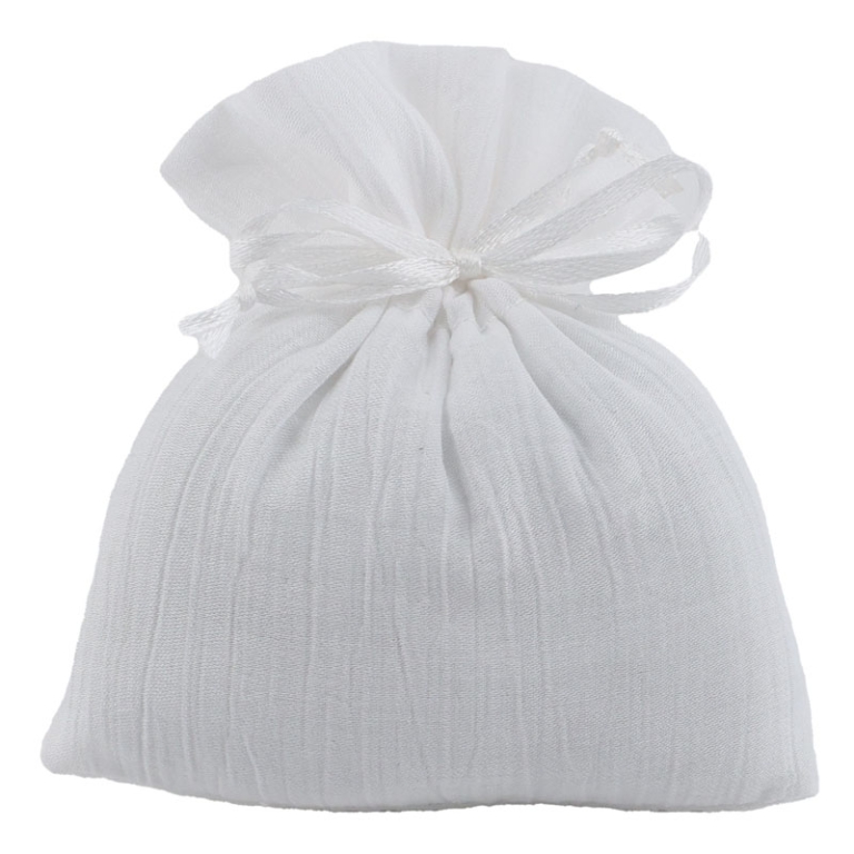 SACCHETTO 11X11CM 10PZ   EFFETTO RIGATO AVORIO 2