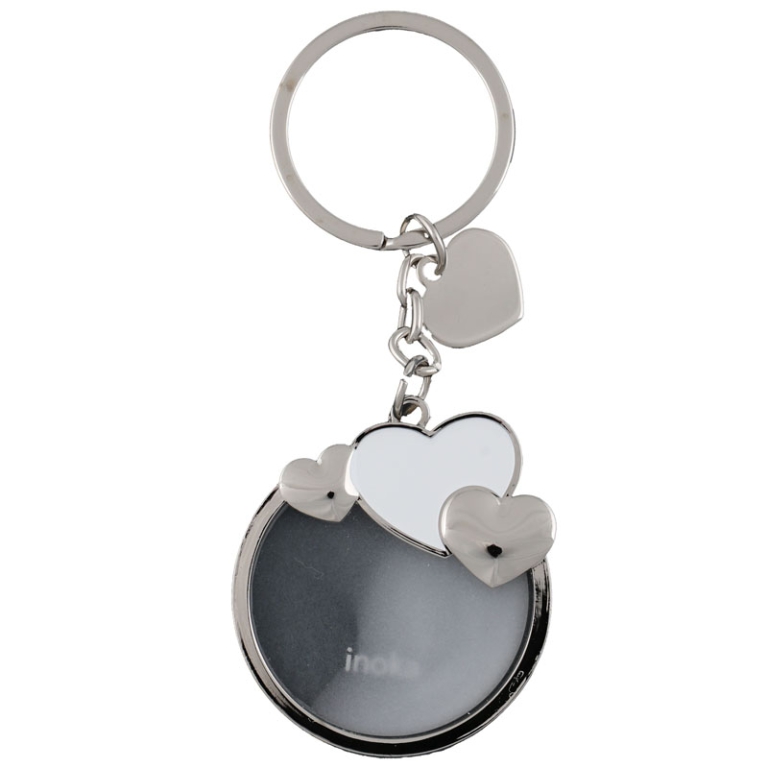 PORTACHIAVI CUORE SABBIA SMALTATO BIANCO