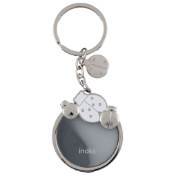 PORTACHIAVI COCCINELLA   SABBIA SMALTATO BIANCO