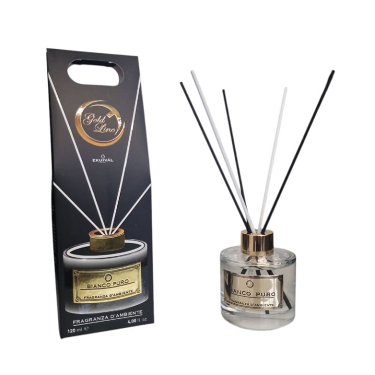 DIFFUSORE CON BASTONCINI 120ML BIANCO PURO