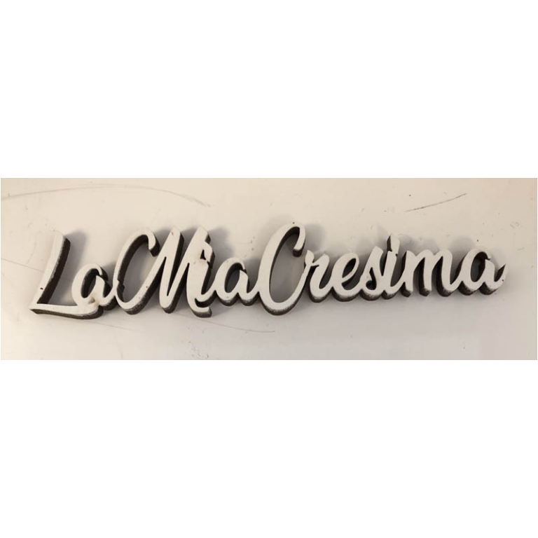 SCRITTA LEGNO L9CM       BIANCA LA MIA CRESIMA