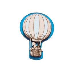 MAGNETE MONGOLFIERA PLEX AZZURRO 5CM 6PZ