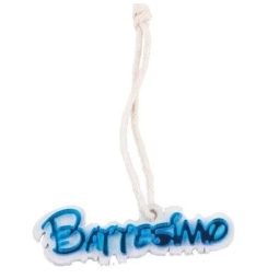 SCRITTA BATTESIMO PLEX AZZURRO 5CM 24PZ