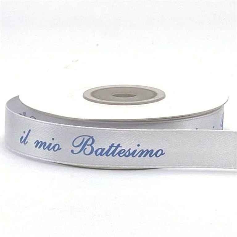 NASTRO RASO 15MMX25MT    BATTESIMO MASCHILE