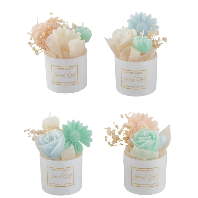 CANDELA IN VASETTO H10CM SOGGETTI ASSORTITI