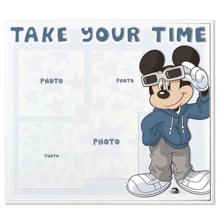 PANNELLO MICKEY MOUSE LEGNO 38X33CM PORTA FOTO