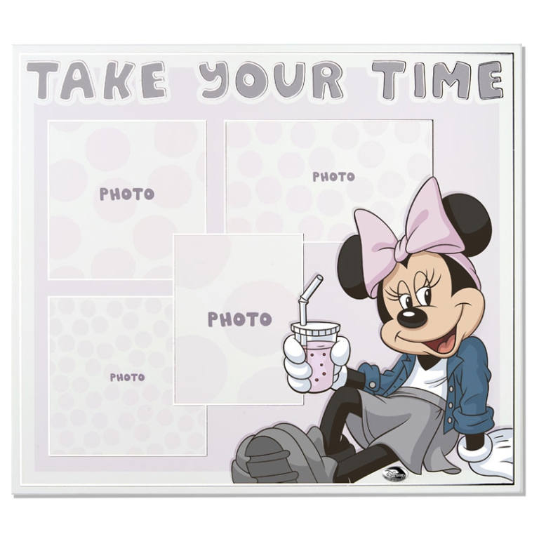 PANNELLO MINNIE MOUSE LEGNO 38X33CM PORTA FOTO