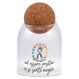 BARATTOLO 400ML VETRO POSITIVITIME GIFTBOX