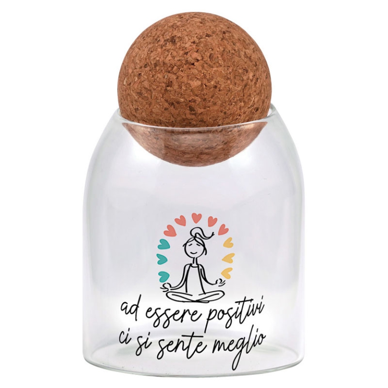 BARATTOLO 400ML VETRO POSITIVITIME GIFTBOX