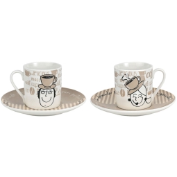 TAZZE CAFFÈ 2PZ PORCELLANA POSITIVITIME GIFTBOX