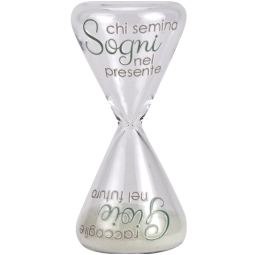 CLESSIDRA GIOIA VETRO H9,5CM POSITIVITIME CON GIFT BOX