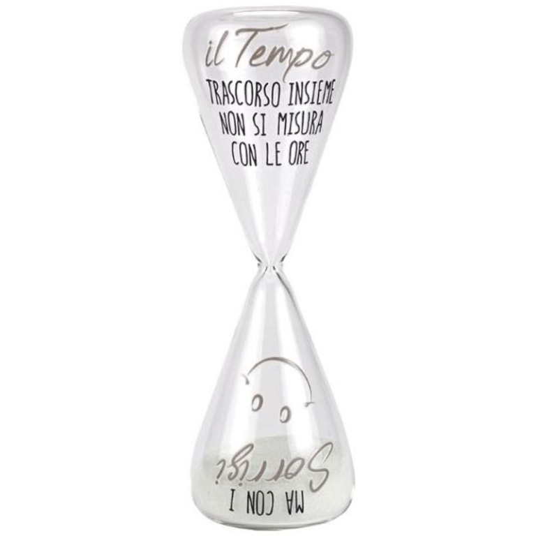 CLESSIDRA SORRISI VETRO 17,7CM POSITIVITIME CON GIFT BOX
