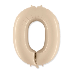 PALLONCINI MYLAR NUMERO 0 101CM CREMA