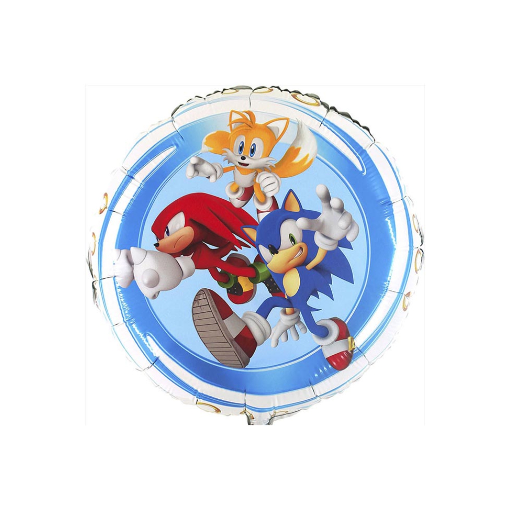 PALLONCINO MYLAR SONIC 46CM TONDO: vendita ingrosso con consegna veloce