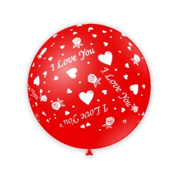 PALLONCINO ROSSO 84CM    I LOVE YOU