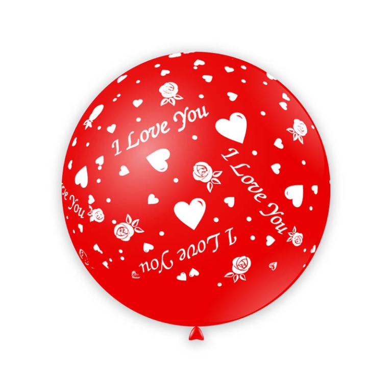 PALLONCINO ROSSO 84CM    I LOVE YOU