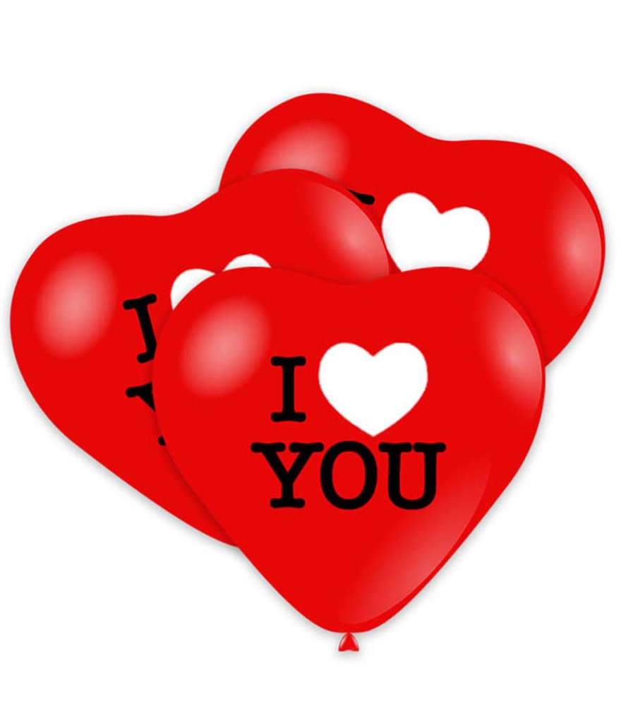 PALLONCINI 100PZ 43CM CUORE ROSSO I LOVE YOU: vendita ingrosso con consegna  veloce