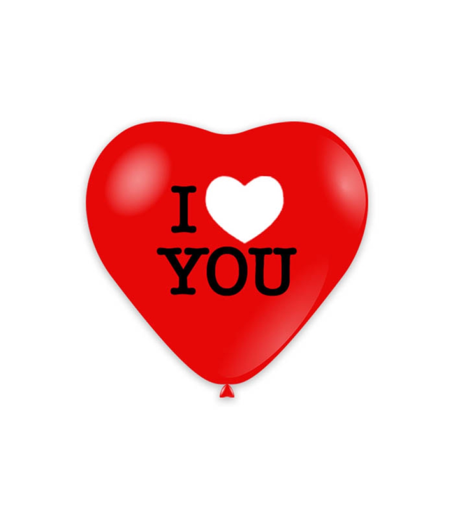 PALLONCINI 100PZ 43CM CUORE ROSSO I LOVE YOU: vendita ingrosso con consegna  veloce