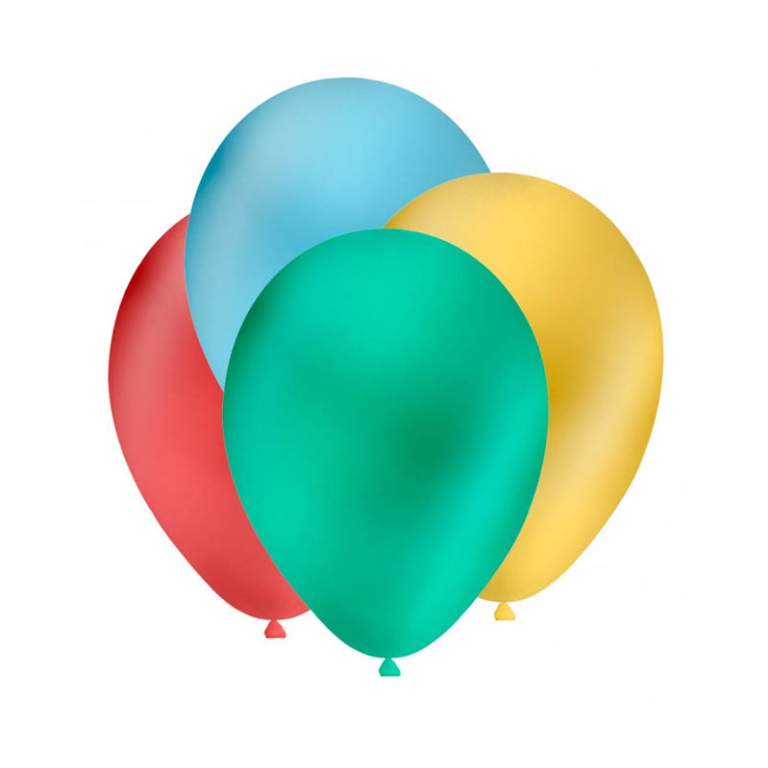 PALLONCINI METAL 100PZ 30CM ASSORTITI BIO