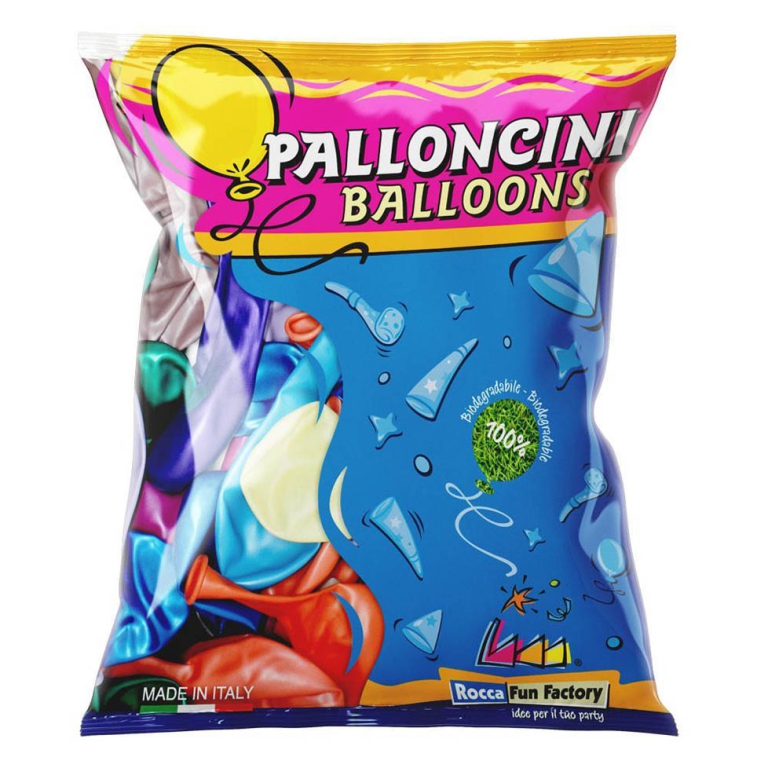 PALLONCINI METAL 100PZ 30CM ASSORTITI BIO 2