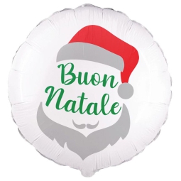 PALLONCINO MYLAR 46CM    TONDO BUON NATALE