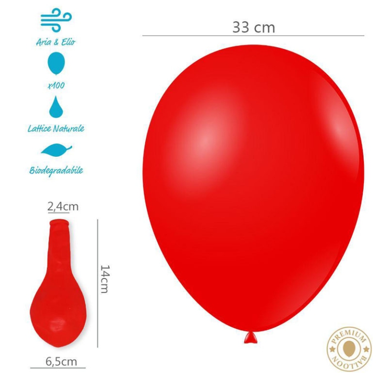 PALLONCINI PASTELLO 100PZ 33CM ASSORTITI BIO 3