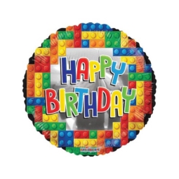 PALLONCINO MYLAR 45CM HAPPY BIRTHDAY LEGO