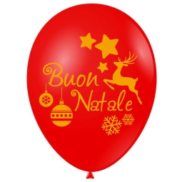 PALLONCINI LATTICE 100PZ 30CM BUON NATALE