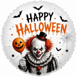 PALLONCINO MYLAR 46CM    CLOWN TONDO HALLOWEEN