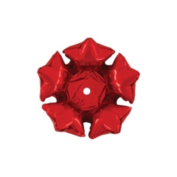 PALLONCINI MYLAR DECOSTAR ROSSO 5PZ 23CM