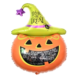 PALLONCINI MYLAR 86CM ZUCCA CON CAPPELLO