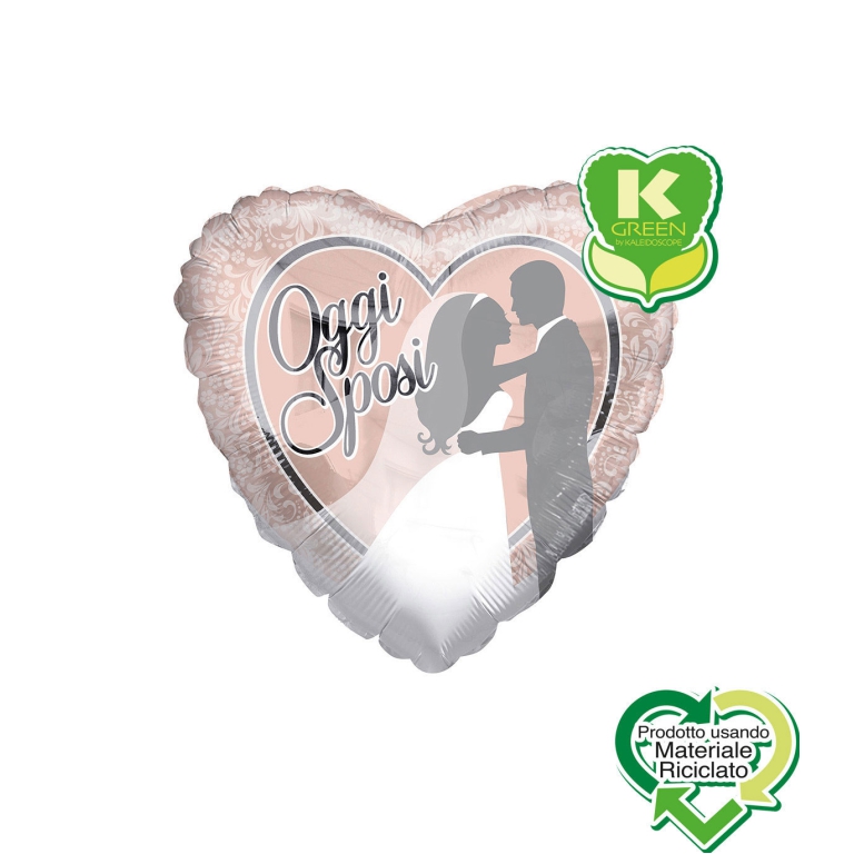 PALLONCINO MYLAR 46CM OGGI SPOSI KGREEN