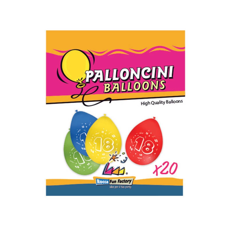 PALLONCINI 20PZ 26CM 18  ANNI 2