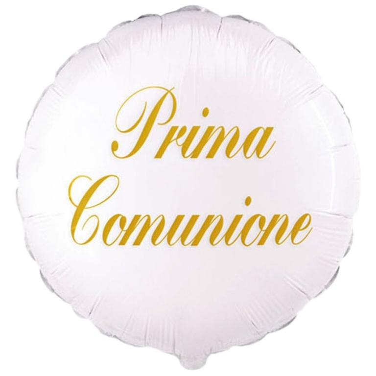 PALLONCINO MYLAR 45CM    TONDO PRIMA COMUNIONE 2