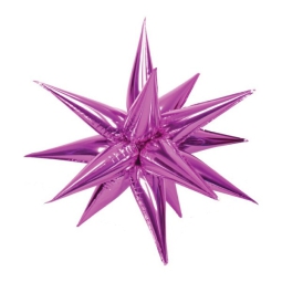 PALLONCINO MYLAR 66CM    EXPLODING STAR FUCSIA