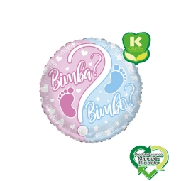 PALLONCINO MYLAR 45CM BIMBO? BIMBA? BABY SHOWER