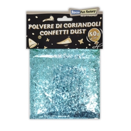 POLVERE DI CORIANDOLI CELESTE 50GR