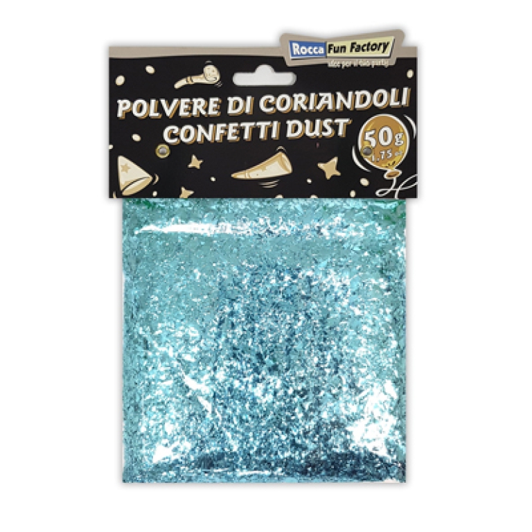 POLVERE DI CORIANDOLI CELESTE 50GR