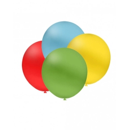 PALLONCINI PASTELLO 100PZ 13CM COL. ASSORTITI BIO
