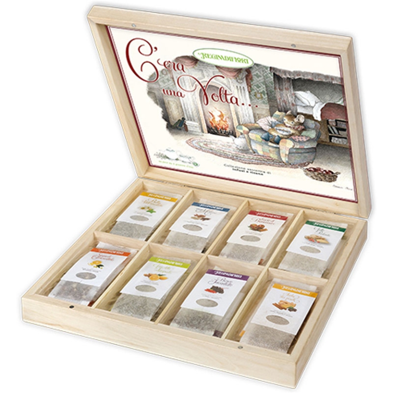 COFANETTO LEGNO 40FILTRI TISANE C'ERA UNA VOLTA