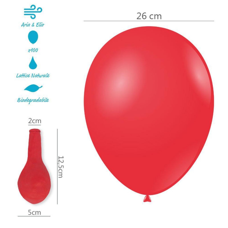 PALLONCINI 100PZ 26CM ASSORTITI BIO 3