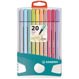 STABILO 68 20 COLORI     SCATOLA PLASTICA PASTEL