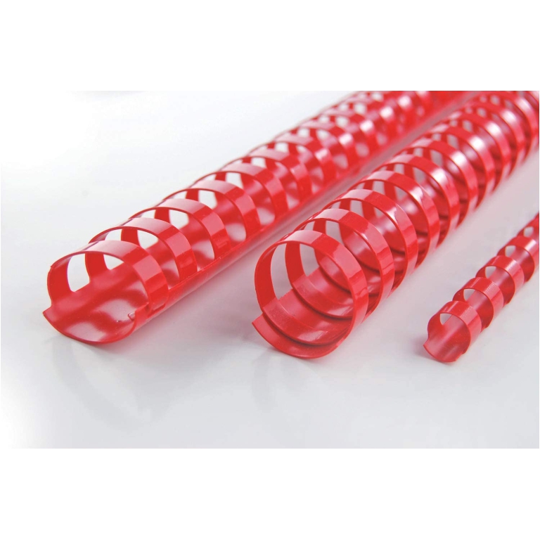 SPIRALI  8MM 100PZ ROSSO PLASTICA 2