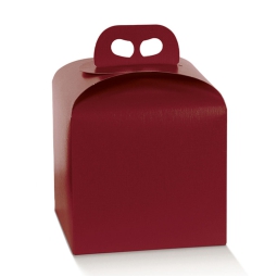 SCATOLA FIBRA BORDEAUX   200X200X180 PANETTONE