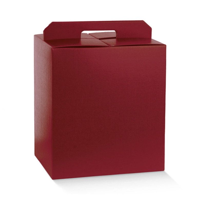 SCATOLA FIBRA BORDEAUX   330X250X350 PAN+BOT