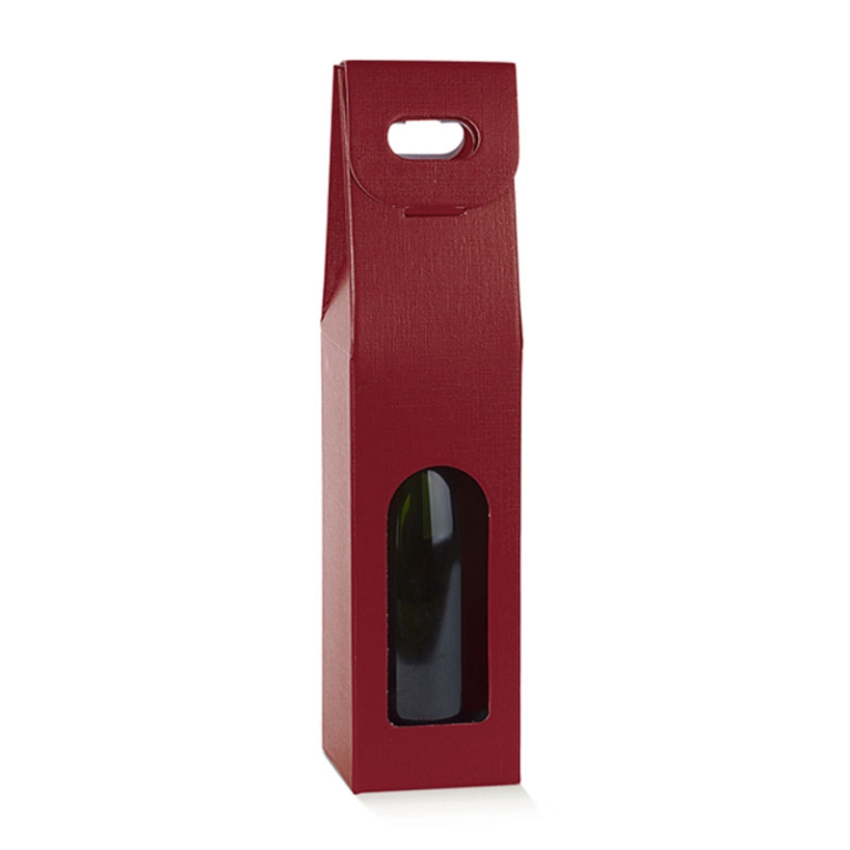 SCATOLA 1 BOTTIGLIA 90X90X385 FIBRA BORDEAUX