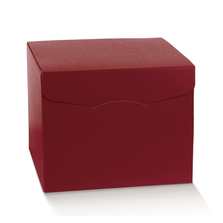 SCATOLA FIBRA BORDEAUX   300X300X240 SEGRETO